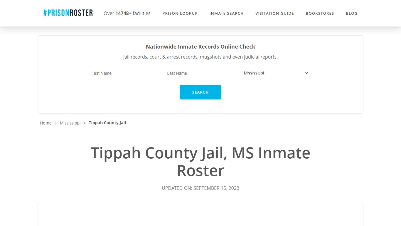 Tippah County Jail, MS Inmate Roster - Prisonroster